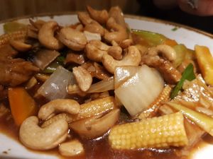 Mock chicken at Bamboo Inn in North West London