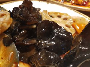 Black fungus & white lotus at Bamboo Inn in North West London