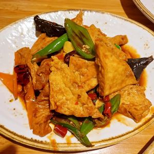 Hot chilli tofu at Bamboo Inn in North West London