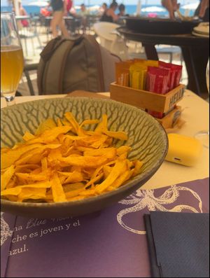   at Blue Bar Beach Club in Calella