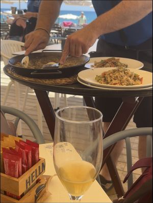   at Blue Bar Beach Club in Calella