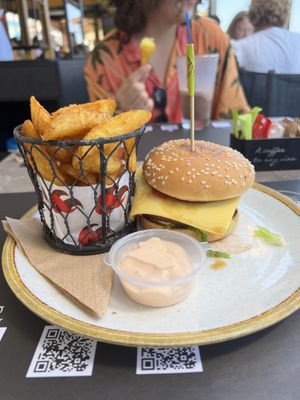 Vegan burger  at Delly's Lounge in Crete