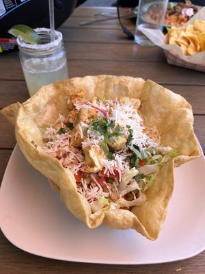 Tostada salad  at El Papagayo in Carmichael