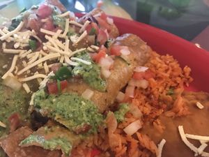 Vegan taquitos  at El Papagayo in Carmichael