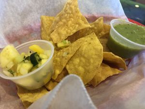 Some of the salsa options at El Papagayo in Carmichael