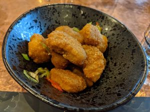 Salt and pepper plant based bites at The Alchemist in Edinburgh