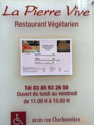 Outside at La Pierre Vive in Chalon-sur-saone