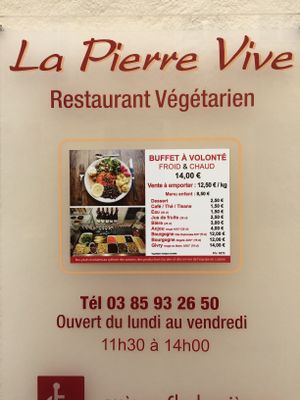 The Menu at La Pierre Vive in Chalon-sur-saone