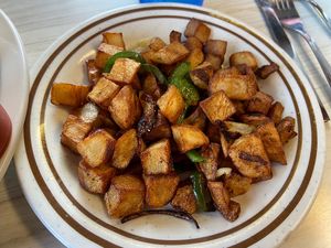 Home fries   at Mattie's Diner in Charlotte