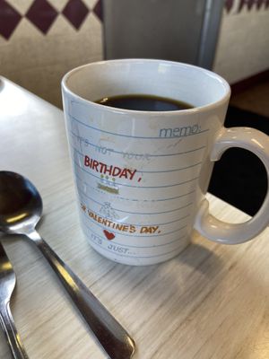 A quality mug for high quality coffee   at Mattie's Diner in Charlotte