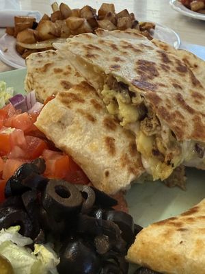 Vegan Breakfast Quesadilla 10/10   at Mattie's Diner in Charlotte