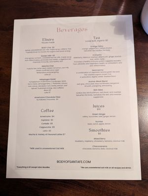  at Body Cafe in Santa Fe