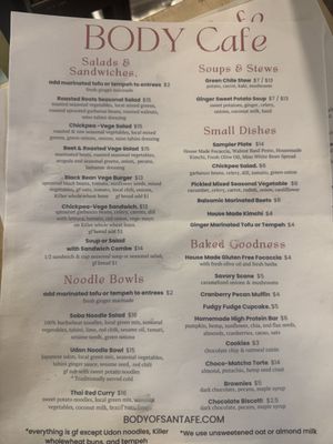   at Body Cafe in Santa Fe