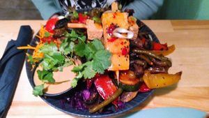 Rainbow bowl with tofu at Ma'Rinas - Veggiezz in Karlsruhe