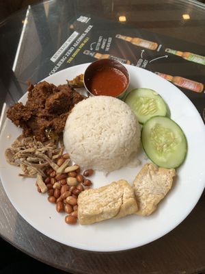 Nasi lemak renang  at Nadia Vege Cafe in Kuala Lumpur