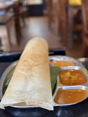 This paper thin roti 🫓 was huge! Clearly I have no idea what I am ordering but enjoy it 🙃  at Nadia Vege Cafe in Kuala Lumpur