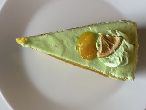 Fantastic mango 🥭 cake  at Nadia Vege Cafe in Kuala Lumpur