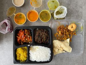 Nadia thali set RM 24.0 at Nadia Vege Cafe in Kuala Lumpur