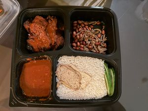 Nasi Lemak Rendang  at Nadia Vege Cafe in Kuala Lumpur