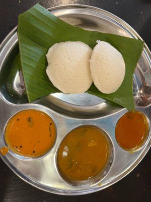 delicious Idly at Nadia Vege Cafe in Kuala Lumpur