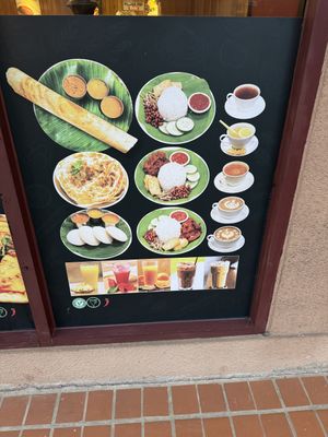 Vegan and Vegetarian dishes promotion outsidee  at Nadia Vege Cafe in Kuala Lumpur