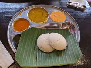 Idly at Nadia Vege Cafe in Kuala Lumpur