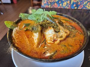 Curry mee at Nadia Vege Cafe in Kuala Lumpur