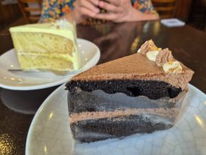 Vegan cakes at Nadia Vege Cafe in Kuala Lumpur
