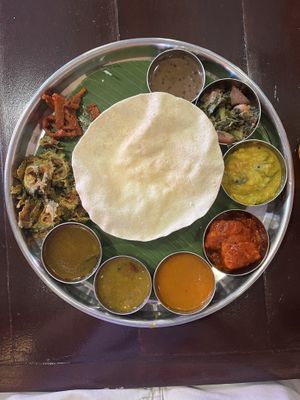 Nadia Famous Vegan Thali  at Nadia Vege Cafe in Kuala Lumpur