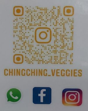 QR Code for Instagram at Ching Ching Veggies 晶晶素食店 in Kowloon