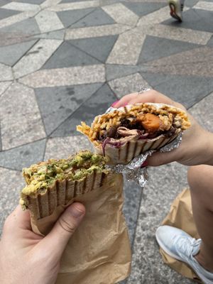 Chickpea sandwich + beans burrito  at Vital Foods in Copenhagen