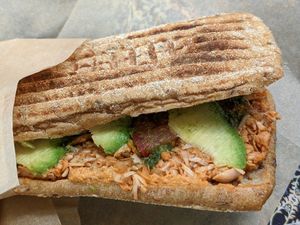 Jackfruit sandwich at Vital Foods in Copenhagen