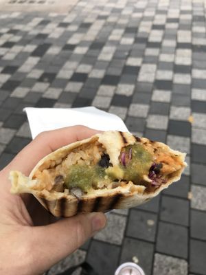 Black bean and sweet potato burrito   at Vital Foods in Copenhagen
