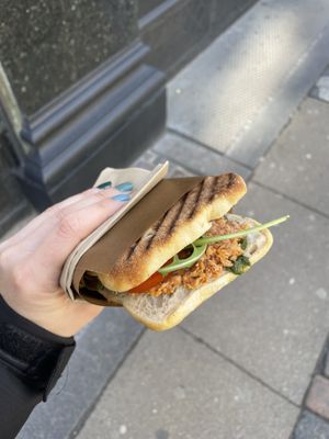Jackfruit sandwich   at Vital Foods in Copenhagen