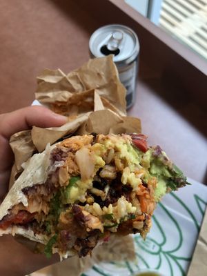 Nice fully packed burrito  at Vital Foods in Copenhagen