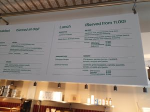 Menu at Vital Foods in Copenhagen