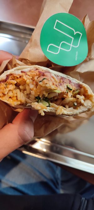Jackfruit burrito 🌯 at Vital Foods in Copenhagen