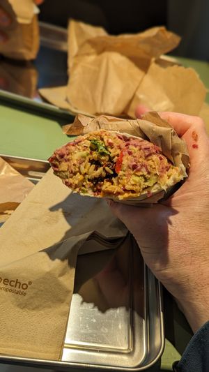 Burrito (picture doesn't do it justice!) at Vital Foods in Copenhagen