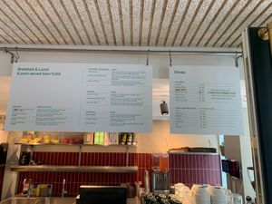 Menu with Prices at Vital Foods in Copenhagen