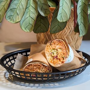 Vegan Jackfruit Chipotle Burrito at Vital Foods in Copenhagen
