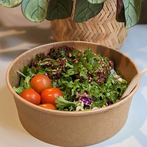 Vegan Mushroom Mince Salad Bowl at Vital Foods in Copenhagen