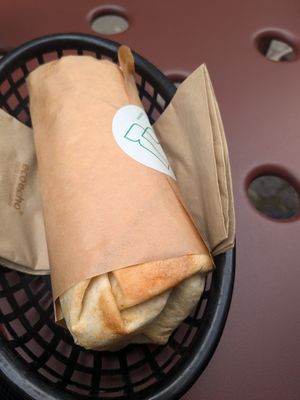 Bean and pumpkin burrito at Vital Foods in Copenhagen