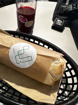 Tofu scramble burrito and juice   at Vital Foods in Copenhagen