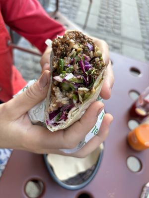 Mushroom burrito  at Vital Foods in Copenhagen