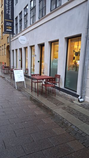 Outside at Vital Foods in Copenhagen
