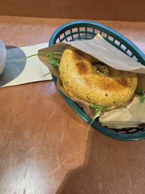 Tofu bagel  at Vital Foods in Copenhagen
