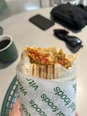 Tofu sceamble burrito  at Vital Foods in Copenhagen