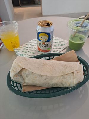 Chickpea pesto wrap at Vital Foods in Copenhagen