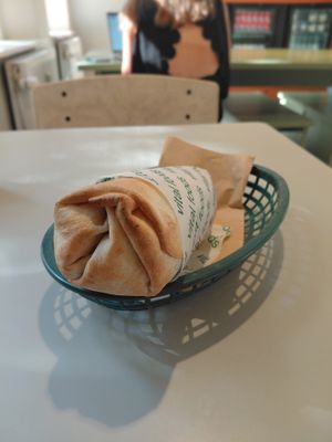 Jackfruit buritto at Vital Foods in Copenhagen
