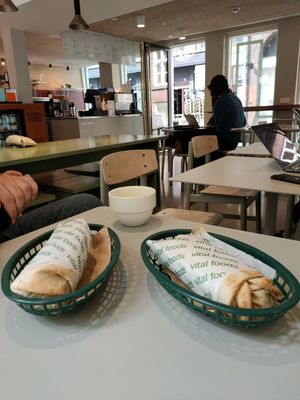 Wraps: Jackfruit Chipotle, Mushroom Mince at Vital Foods in Copenhagen